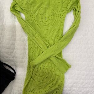 Vibrant Green cover up swim